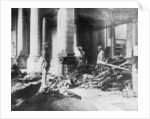 Damage to the interior of Douai church, France by Anonymous