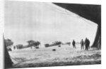 Departure of French Breguet planes for a reconnaissance mission during winter by Anonymous