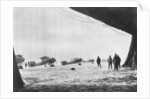 Departure of French Breguet planes for a reconnaissance mission during winter by Anonymous