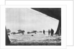 Departure of French Breguet planes for a reconnaissance mission during winter by Anonymous