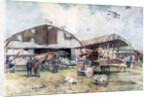 French Fighter Squadron Aerodrome by Francois Flameng
