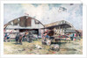 French Fighter Squadron Aerodrome by Francois Flameng