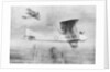Three-seated aeroplane on a photographic mission, protected by a Spad fighter aircraft by Etienne Cournault