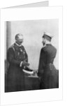 Emperor Welhelm II of Germany greeting Tsar Nicholas II of Russia before the First World War by Anonymous