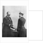 Emperor Welhelm II of Germany greeting Tsar Nicholas II of Russia before the First World War by Anonymous
