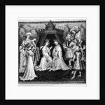 King, queen, and court by Anonymous