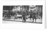 Troops and flag of the French 102nd infantry, Saint-Francois-Xavier, Paris, France, August 1914 by Anonymous