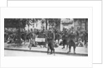 Troops and flag of the French 102nd infantry, Saint-Francois-Xavier, Paris, France, August 1914 by Anonymous