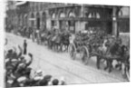 British Horse drawn artillery in Rouen, France, August 1914 by Anonymous