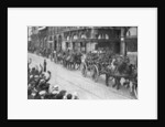 British Horse drawn artillery in Rouen, France, August 1914 by Anonymous