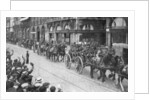 British Horse drawn artillery in Rouen, France, August 1914 by Anonymous