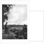 French soldiers watching artillery fire, 1st Battle of the Marne, France, 5-12 September 1914 by Anonymous