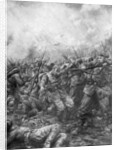 'German soldiers under fire from allied guns', Flanders, World War I by J Simont