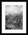 'German soldiers under fire from allied guns', Flanders, World War I by J Simont