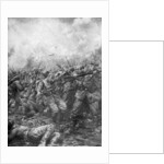 'German soldiers under fire from allied guns', Flanders, World War I by J Simont