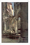 Interior of the Ruins of Saint Jean des Vignes Abbey, Soissons', France by Francois Flameng