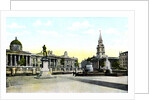 Gordon's Statue and National Gallery, Trafalgar Square, London by Anonymous