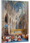 'The Recognition', George VI's coronation ceremony, Westminster Abbey, London by Henry Charles Brewer