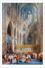 'The Recognition', George VI's coronation ceremony, Westminster Abbey, London by Henry Charles Brewer