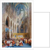 'The Recognition', George VI's coronation ceremony, Westminster Abbey, London by Henry Charles Brewer