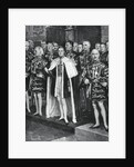 The Earl Marshal, heralds, and other officers of arms, coronation of George VI by W Smithson Broadhead