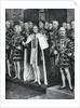 The Earl Marshal, heralds, and other officers of arms, coronation of George VI by W Smithson Broadhead