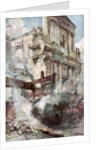 Arras Cathedral on Fire by Francois Flameng
