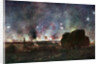 Arras on Fire at at Night by Francois Flameng