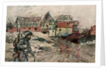 'The Ruins of Ablain-Saint-Nazaire', Artois, France by Francois Flameng