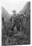 The miseries of the soldier, a muddy French trench in Artois, France by Anonymous