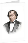 Benjamin Disraeli, 19th century English statesman and literary figure by Anonymous