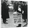 Newspaper boy with news of the Titanic disaster by Anonymous