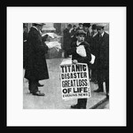 Newspaper boy with news of the Titanic disaster by Anonymous