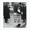 Newspaper boy with news of the Titanic disaster by Anonymous