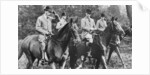 King George V riding in Windsor Great Park with his sons by Anonymous