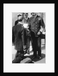 King George V knights Vice-Admiral Pakenham aboard HMS Princess Royal by Anonymous