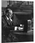 King George V broadcasting to the empire on Christmas Day, Sandringham by Anonymous