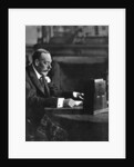 King George V broadcasting to the empire on Christmas Day, Sandringham by Anonymous