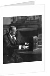 King George V broadcasting to the empire on Christmas Day, Sandringham by Anonymous