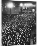 The crowd waiting to pass by King George V's catafalque in Westminster Hall,  London, January 1936 by Anonymous