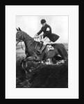 The Prince of Wales taking a fence in the bridge of Guards Challenge Cup race by Anonymous