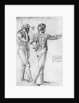 Two male nude studies by Raphael