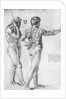 Two male nude studies by Raphael