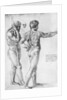 Two male nude studies by Raphael
