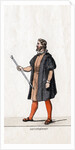 Court usher costume design for Shakespeare's play, Henry VIII by Anonymous