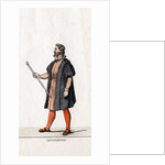 Court usher costume design for Shakespeare's play, Henry VIII by Anonymous