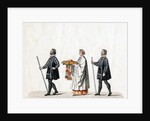 Heralds and priest, costume design for Shakespeare's play, Henry VIII by Anonymous