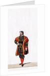 Nobleman, costume design for Shakespeare's play, Henry VIII by Anonymous