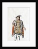 King Henry VIII of England, costume design for Shakespeare's play, Henry VIII by Anonymous