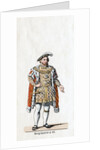 King Henry VIII of England, costume design for Shakespeare's play, Henry VIII by Anonymous